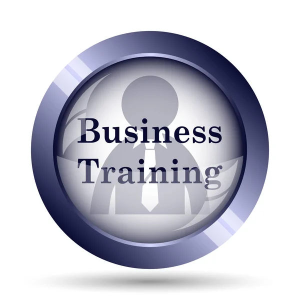 Business training icon. Internet button on white background
