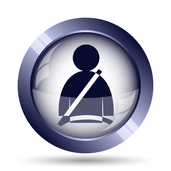 Safety Belt Icon Internet Button White Background — Stock Photo, Image