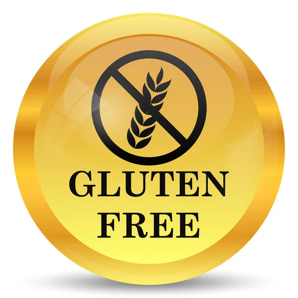 Gluten Free Ikona Internet Tlačítko Bílém Pozadí — Stock fotografie