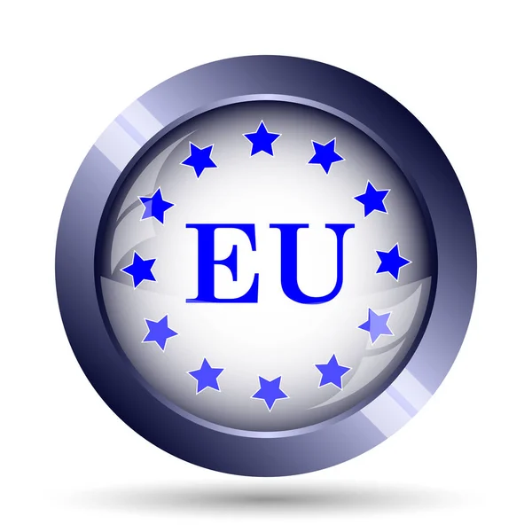 European Union Icon Internet Button White Background — Stock Photo, Image