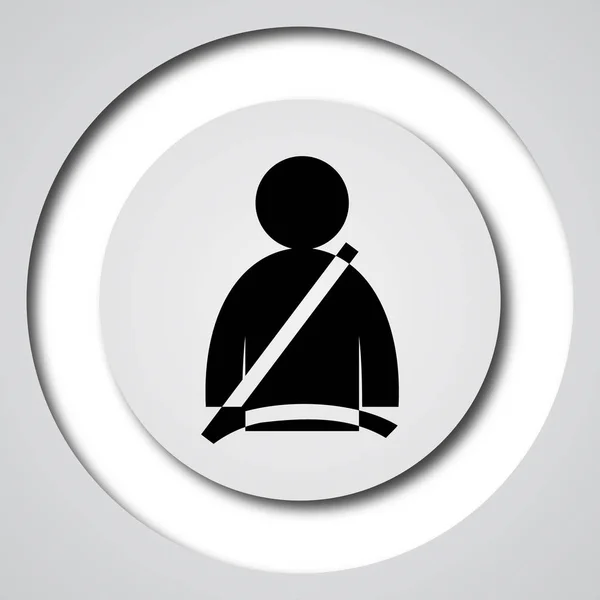 Safety Belt Icon Internet Button White Background — Stock Photo, Image