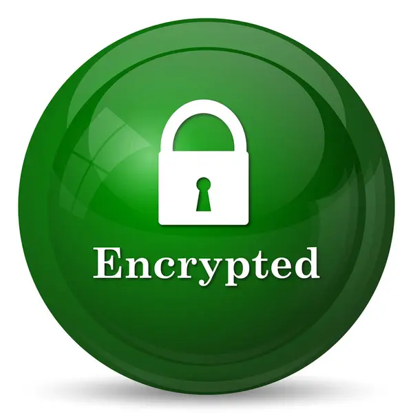 Encrypted Icon Internet Button White Background — Stock Photo, Image