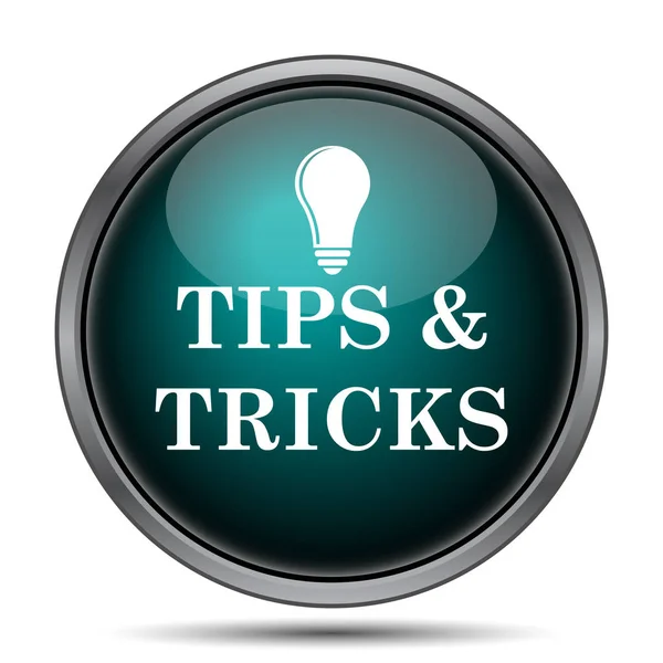 Tips Tricks Icon Internet Button White Background — Stock Photo, Image