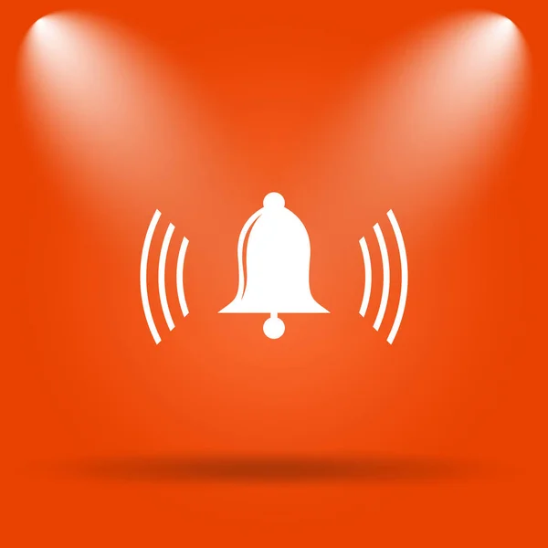 Bell Icon Internet Button Orange Background — Stock Photo, Image
