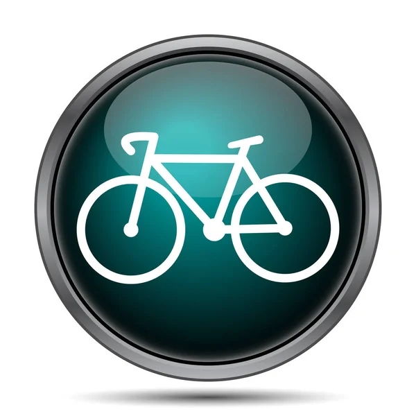 Het Pictogram Van Fiets Internet Knop Witte Achtergrond — Stockfoto