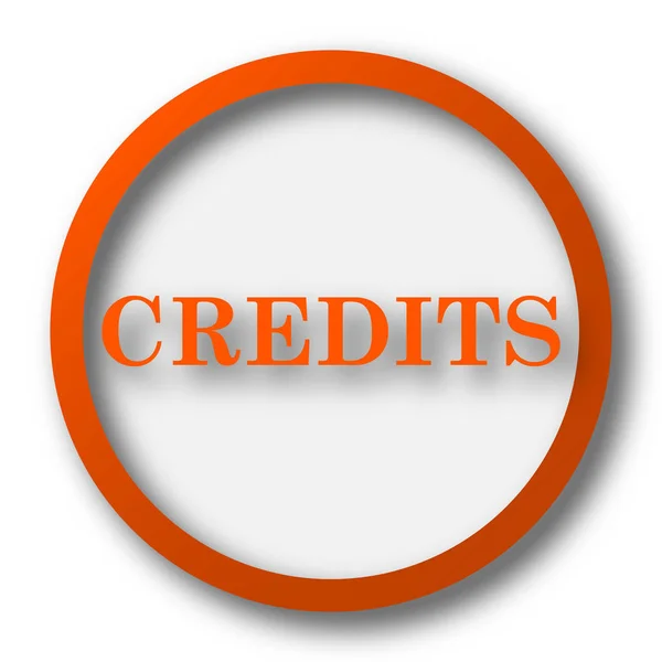 Credits Icon Internet Button White Background — Stock Photo, Image