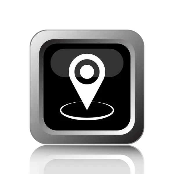 Pin Location Icon Internet Button White Background — Stock Photo, Image