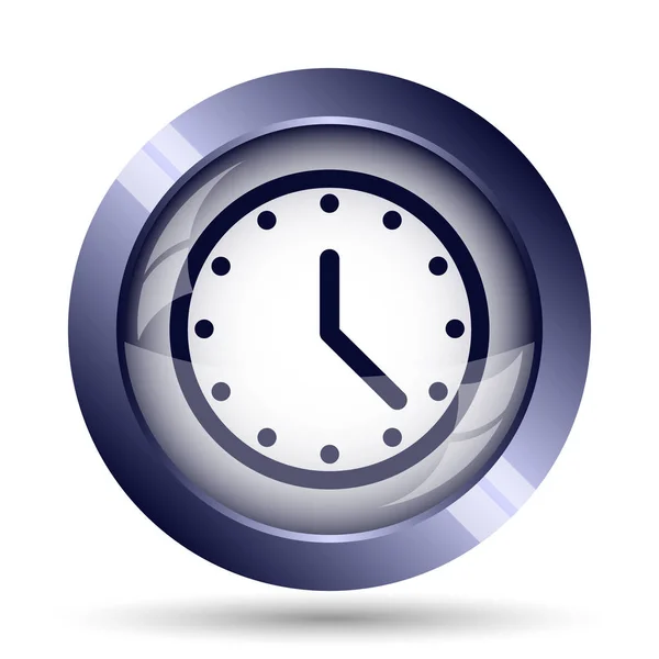 Clock Icon Internet Button White Background — Stock Photo, Image