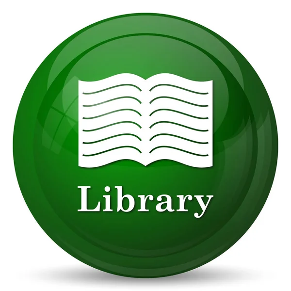 Library Icon Internet Button White Background — Stock Photo, Image