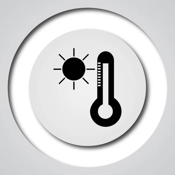 Icône soleil et thermomètre — Photo