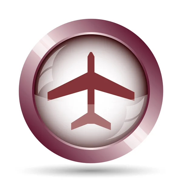 Plane Icon Internet Button White Background — Stock Photo, Image