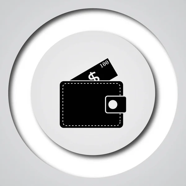 Wallet Icon Internet Button White Background — Stock Photo, Image