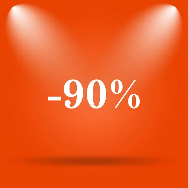 Percent Discount Icon Internet Button Orange Background — Stock Photo, Image