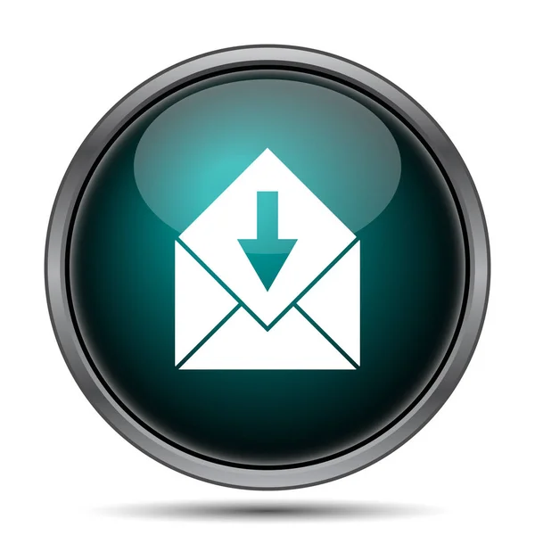 Mail Symbol Erhalten Internet Taste Auf Weißem Hintergrund — Stockfoto