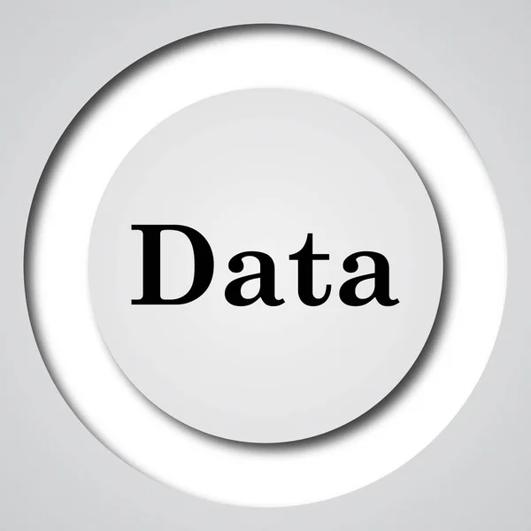 Data Icon Internet Button White Background — Stock Photo, Image