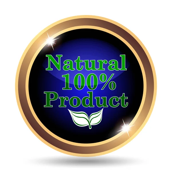 100 自然の製品のアイコン 白い背景の上のインター ネット ボタン — ストック写真