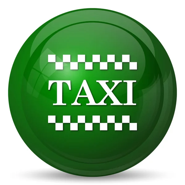 Icona Del Taxi Pulsante Internet Sfondo Bianco — Foto Stock