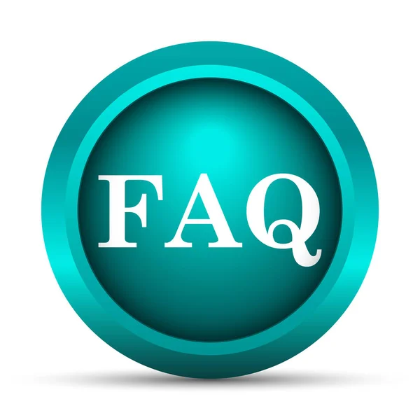 Faq Icon Internet Button White Background — Stock Photo, Image