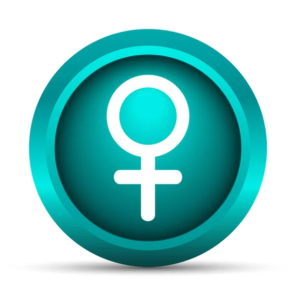 Иконка Женского Знака Кнопка Интернет Белом Фоне — стоковое фото