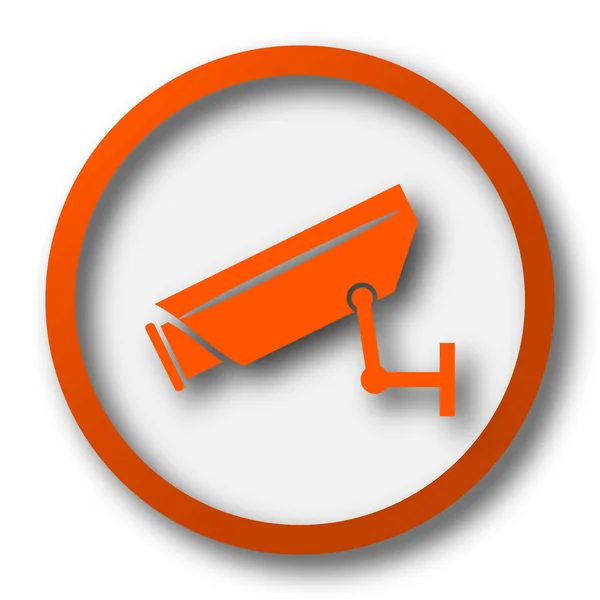 Значок Камеры Наблюдения Кнопка Интернет Белом Фоне — стоковое фото