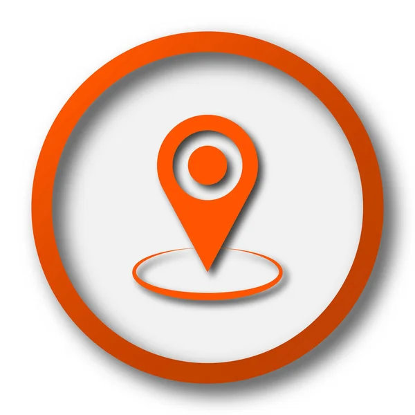 Pin Location Icon Internet Button White Background — Stock Photo, Image