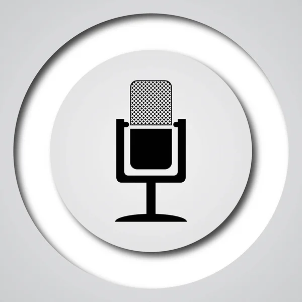 Microphone Icon Internet Button White Background — Stock Photo, Image