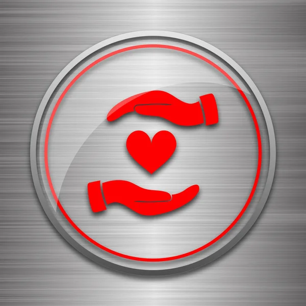 Hands holding heart icon