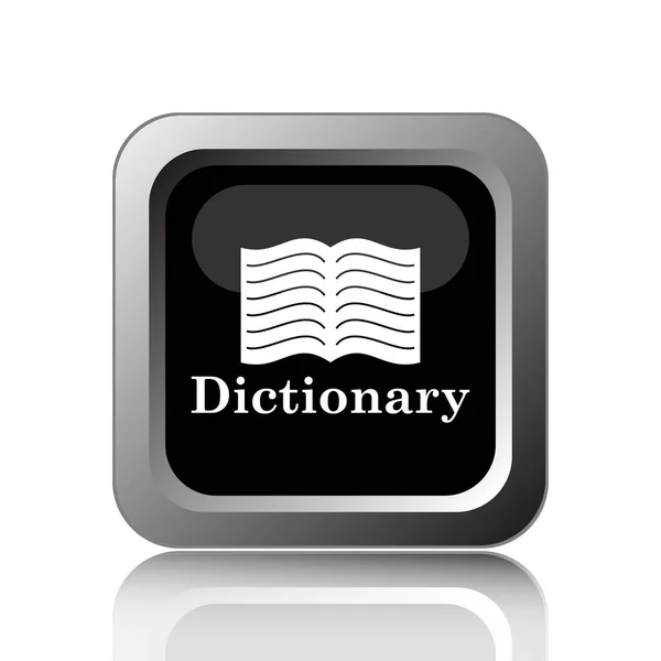 Εικονίδιο Λεξικού Κουμπί Internet Άσπρο Φόντο — Φωτογραφία Αρχείου
