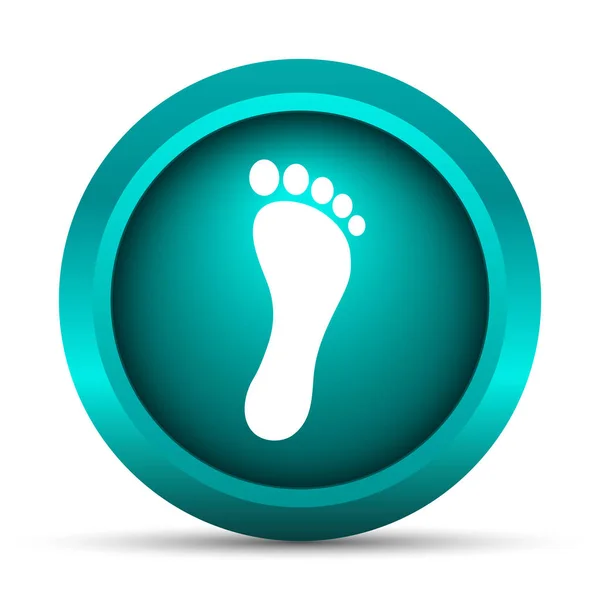 Fußabdruck Symbol Internet Taste Auf Weißem Hintergrund — Stockfoto