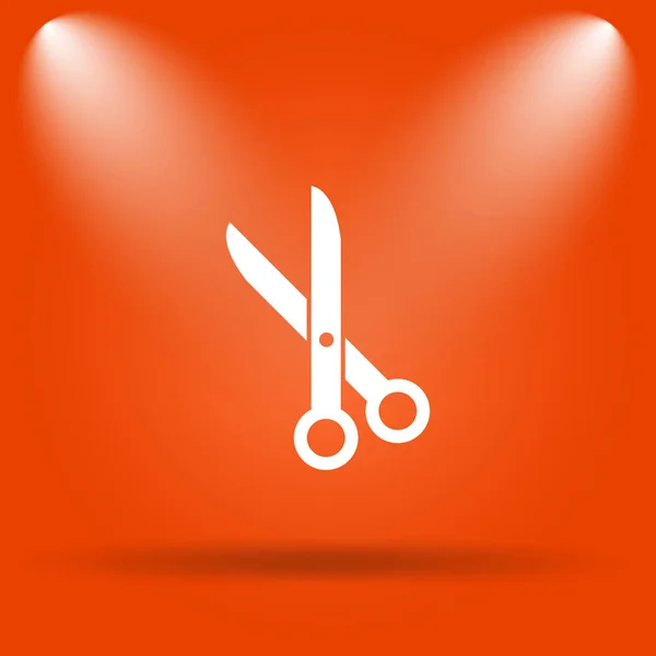 Cut Icon Internet Button Orange Background — Stock Photo, Image