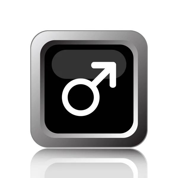 Ikona Mężczyzna Znak Przycisk Internet Białym Tle — Zdjęcie stockowe