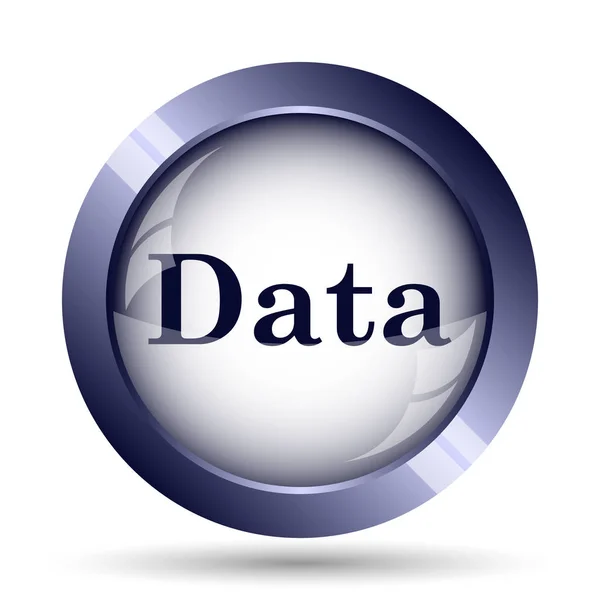 Data Icon Internet Button White Background — Stock Photo, Image