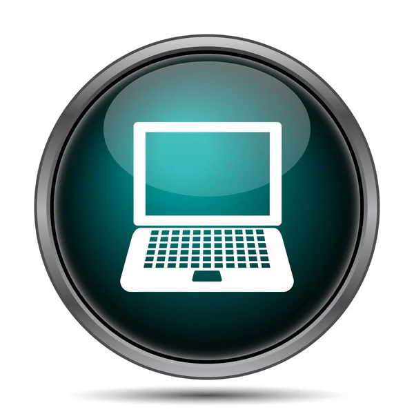 Laptop Symbol Internet Taste Auf Weißem Hintergrund — Stockfoto