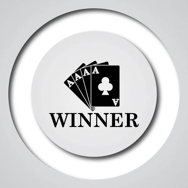 Покер переможець значок — стокове фото