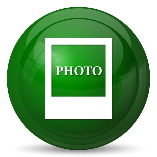 Icona Fotografica Pulsante Internet Sfondo Bianco — Foto Stock