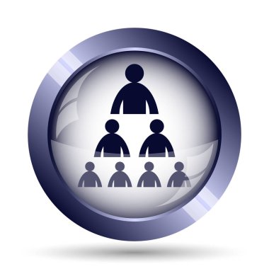 Kuruluş grafiği ile insanlar kutsal kişilerin resmi. Beyaz arka plan üzerinde Internet düğmesi