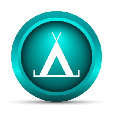 Çadır simgesi. Beyaz arka plan üzerinde Internet düğmesi
