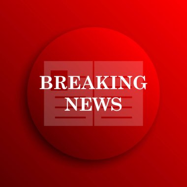 Son dakika haber simgesi. Beyaz arka plan üzerinde Internet düğmesi