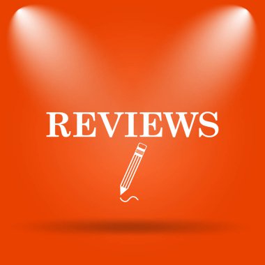 Değerlendirme simgesi. Internet düğmesini turuncu zemin üzerine