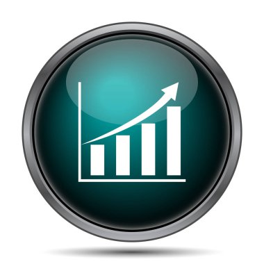 Grafik simgesini. Beyaz arka plan üzerinde Internet düğmesi