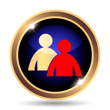 Danışmanlık simgesi. Beyaz arka plan üzerinde Internet düğmesi