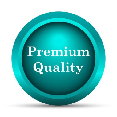 Premium kalite simgesi. Beyaz arka plan üzerinde Internet düğmesi