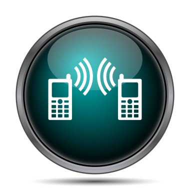 İletişim simgesi. Beyaz arka plan üzerinde Internet düğmesi