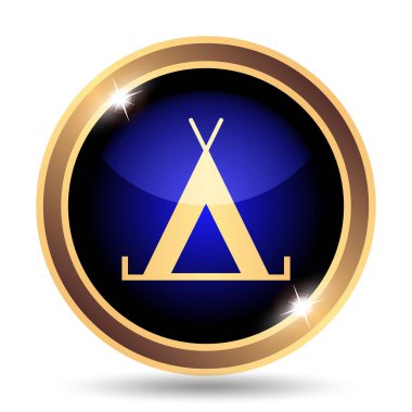 Çadır simgesi. Beyaz arka plan üzerinde Internet düğmesi