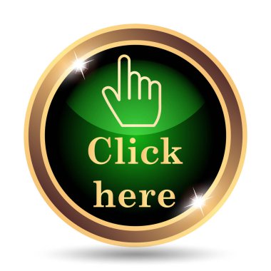 Burada simgesini tıklatın. Beyaz arka plan üzerinde Internet düğmesi