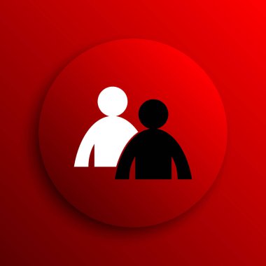 Danışmanlık simgesi. Beyaz arka plan üzerinde Internet düğmesi