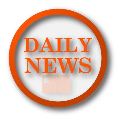 Günlük haber simgesi. Beyaz arka plan üzerinde Internet düğmesi