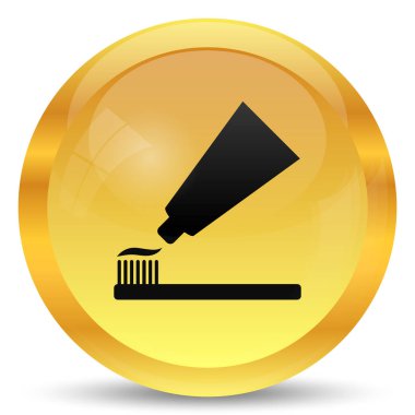 Diş yapıştırın ve fırça simgesini