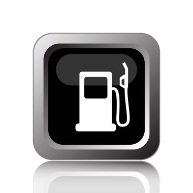 Gaz pompası simgesi. Beyaz arka plan üzerinde Internet düğmesi