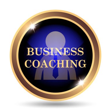 İş koçluk simgesi. Beyaz arka plan üzerinde Internet düğmesi